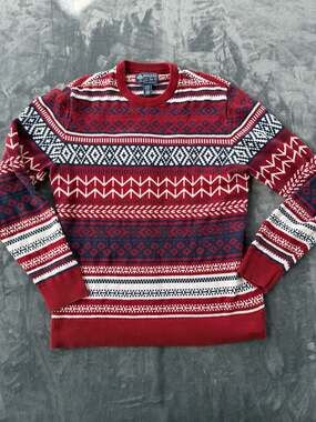American Rag Men's Fair Isle Geometric Crewneck Sweater Size Large